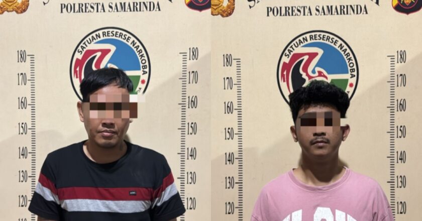 Polresta Samarinda Tangkap Dua Pelaku Pengedar Sabu di Kelurahan Sambutan