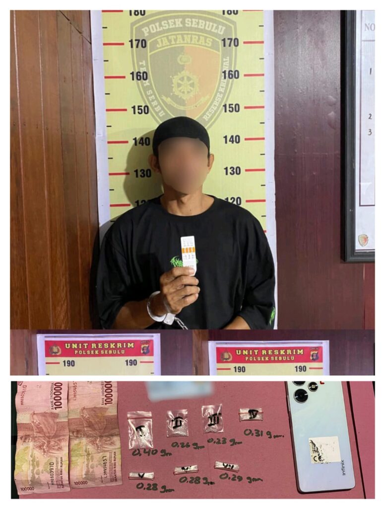 Panik Saat Digerebek, Pria di Sebulu Tertangkap Simpan 7 Poket Sabu