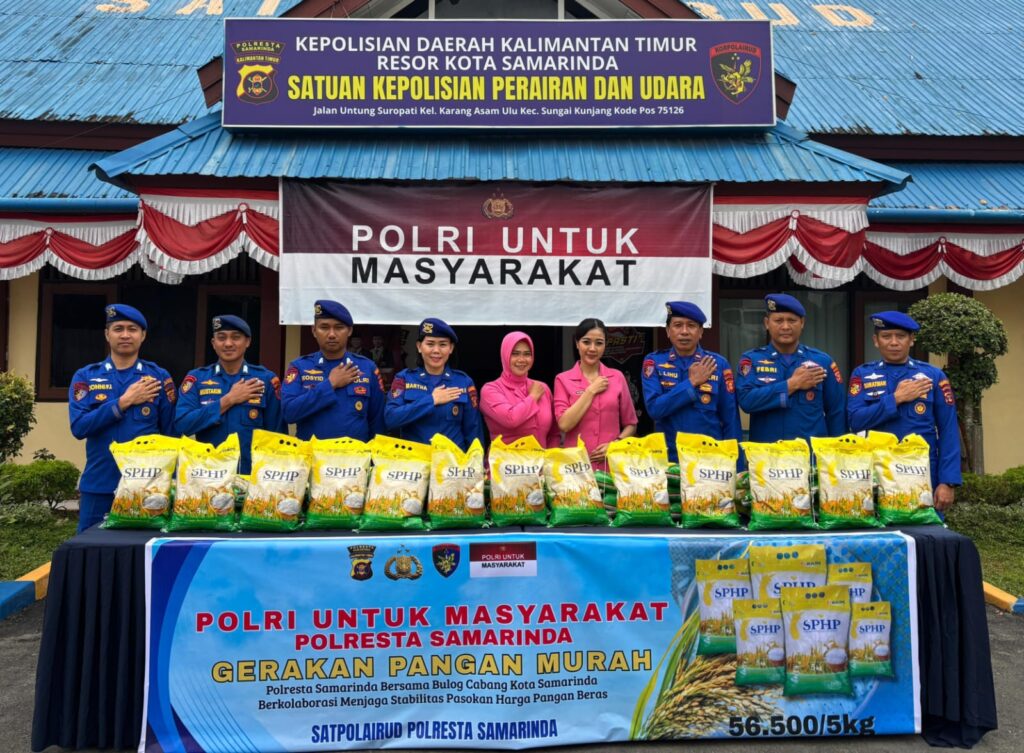 Sinergi Polairud Polresta Samarinda bersama Bulog, Salurkan Beras dengan Harga Lebih Terjangkau untuk Masyarakat Samarinda