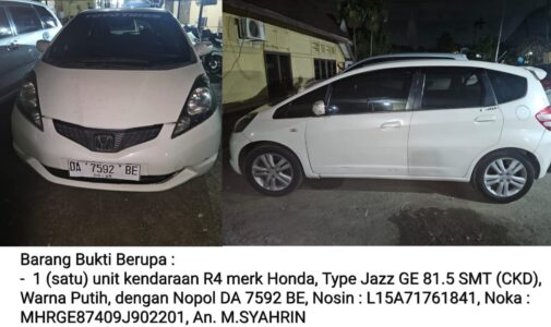 Pinjam untuk Jualan, Pemuda di Samarinda Justru Gelapkan Mobil Teman