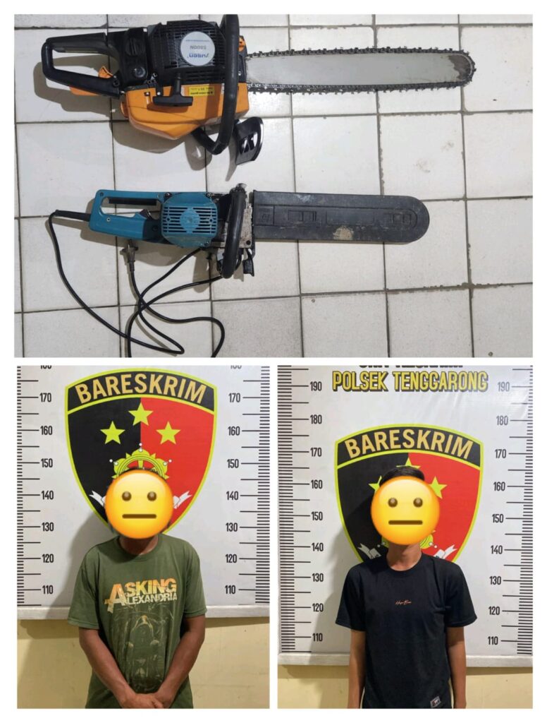Bobol Pondok Kebun di Tenggarong, Dua Pria Curi Chainsaw dan Diringkus Polisi